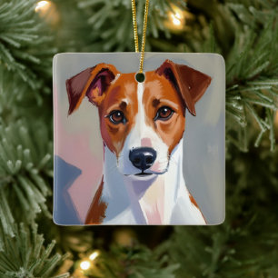 Jack Russell Terrier Dog Painting Pet Ceramic Ornament