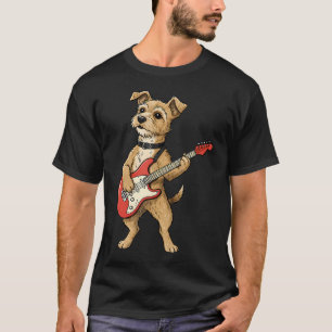 Jack Russell Terrier Dog Playing Guitar Rocker Gui T-Shirt