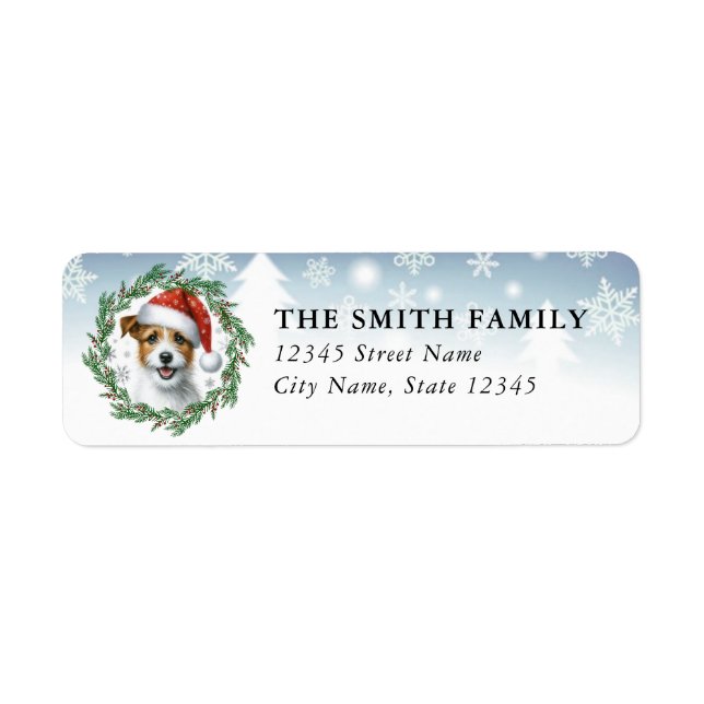 Jack Russell Terrier Dog Return Address Label (Front)