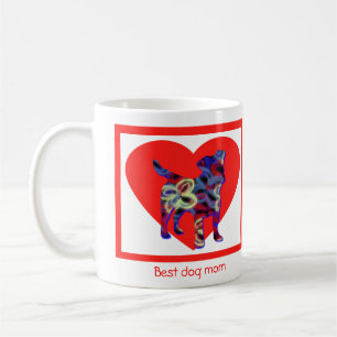 Jack Russell Terrier Dog Valentines Day Red Heart Coffee Mug