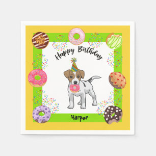 Jack Russell Terrier Doughnuts Party Birthday Napk Napkin