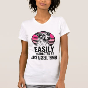 Jack Russell Terrier Easily Distracted Vintage Shi T-Shirt