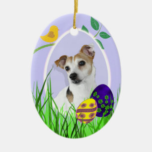 Jack Russell Terrier Easter Ornament