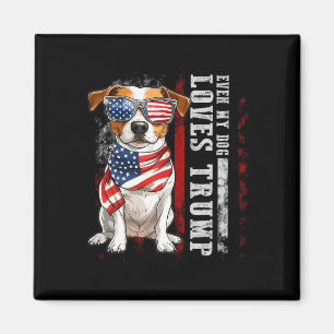 Jack Russell Terrier Even My Dog Loves Trump Funny Magnet