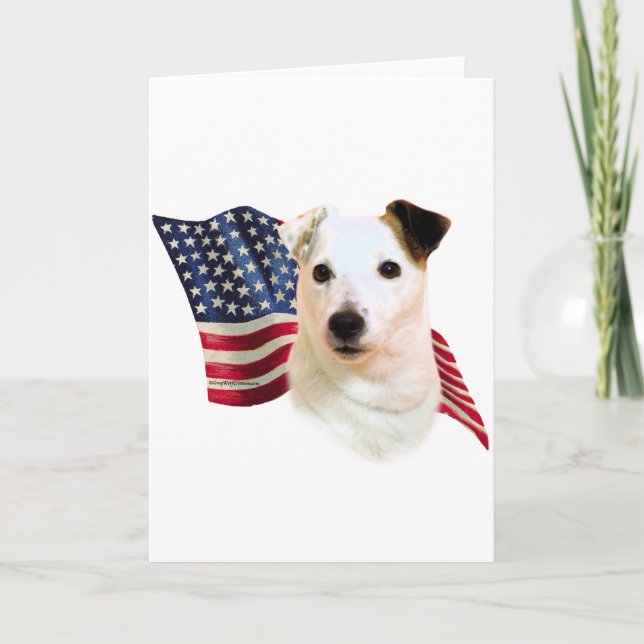 Jack Russell Terrier Flag Card (Front)