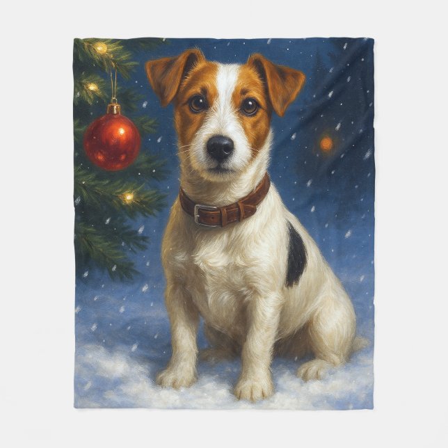 Jack Russell Terrier  Fleece Blanket (Front)