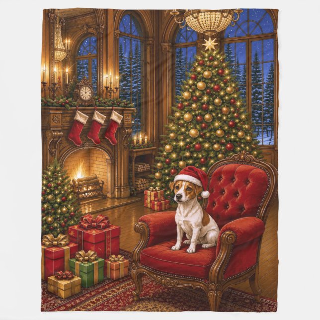 Jack Russell Terrier  Fleece Blanket (Front)