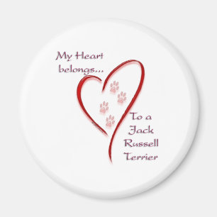 Jack Russell Terrier Heart Belongs Magnet