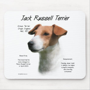 Jack Russell Terrier History Design Mouse Pad