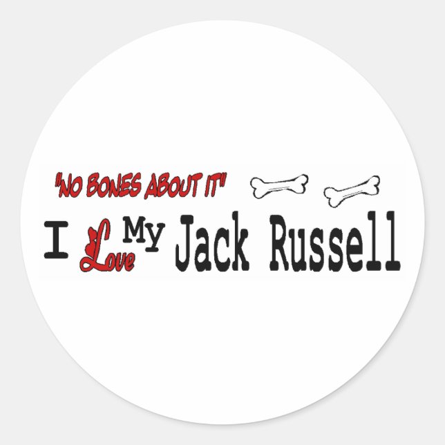 Jack Russell Terrier (I Love) Sticker (Front)