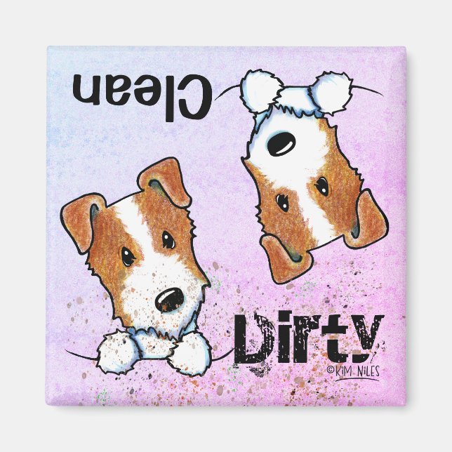 Jack Russell Terrier JRT Dishwasher Magnet (Front)