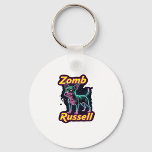 Jack Russell Terrier JRT Zombie Dog Halloween Esse Key Ring