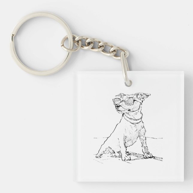 Jack Russell Terrier  Key Ring (Front)