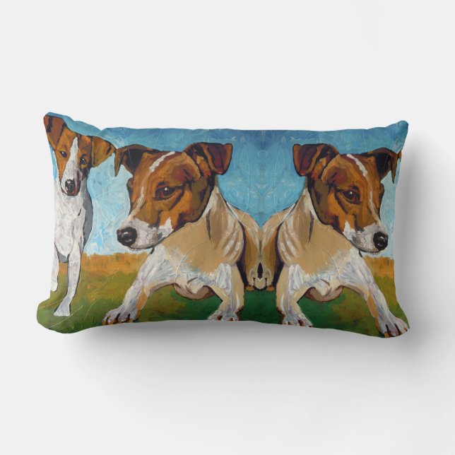 Jack Russell Terrier Lumbar Cushion (Front)