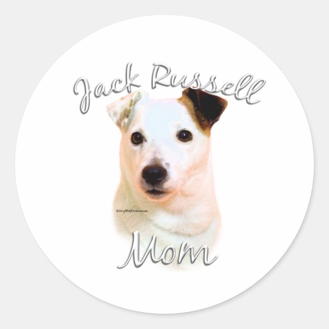 Jack Russell Terrier Mum 2 Classic Round Sticker (Front)