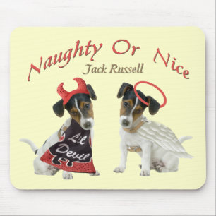 Jack Russell Terrier Naughty Or Nice Mouse Pad