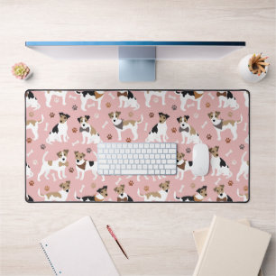 Jack Russell Terrier Paws and Bones Desk Mat