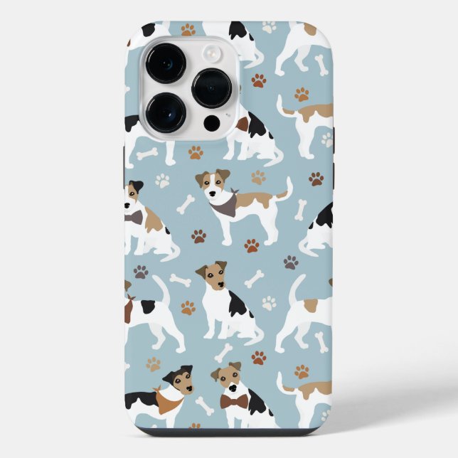Jack Russell Terrier Paws and Bones iPhone Case (Back)