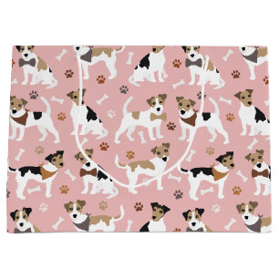 Jack Russell Terrier Paws and Bones Large Gift Bag