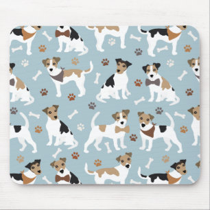 Jack Russell Terrier Paws and Bones Mouse Pad