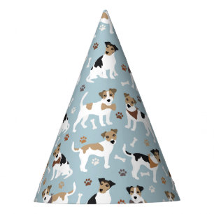 Jack Russell Terrier Paws and Bones Party Hat