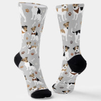 Jack Russell Terrier Paws and Bones Socks