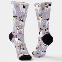 Jack Russell Terrier Paws and Bones Socks