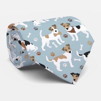 Jack Russell Terrier Paws and Bones Tie