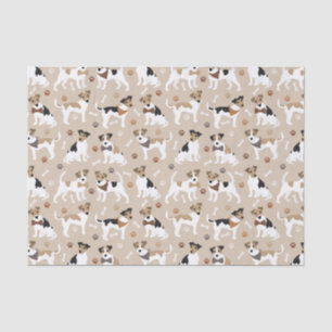 Jack Russell Terrier Paws and Bones Tissue Paper