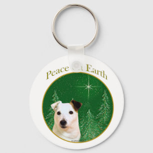Jack Russell Terrier Peace Key Ring