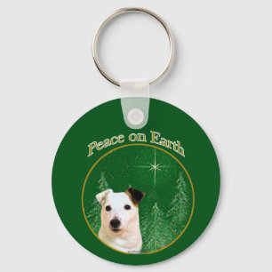 Jack Russell Terrier Peace Keychain