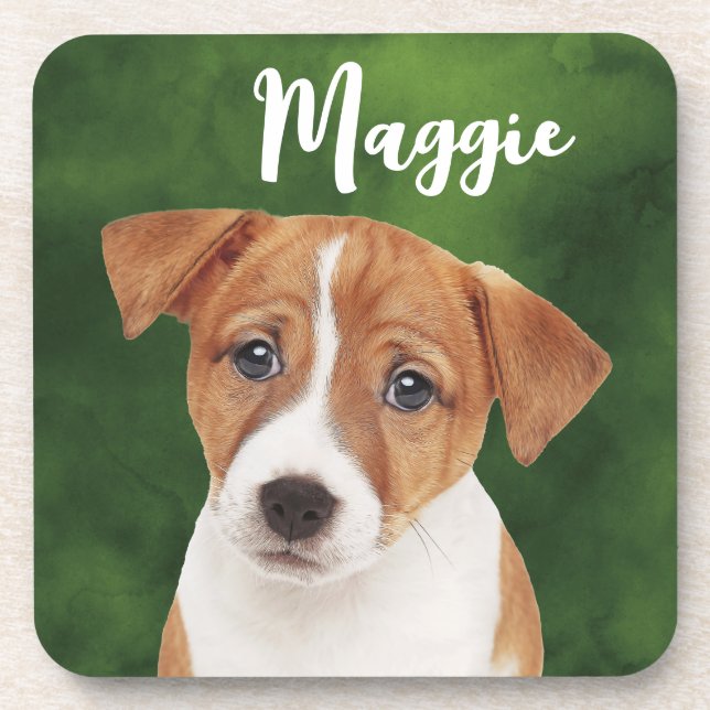 Jack Russell Terrier Personalized  Coaster (Front)