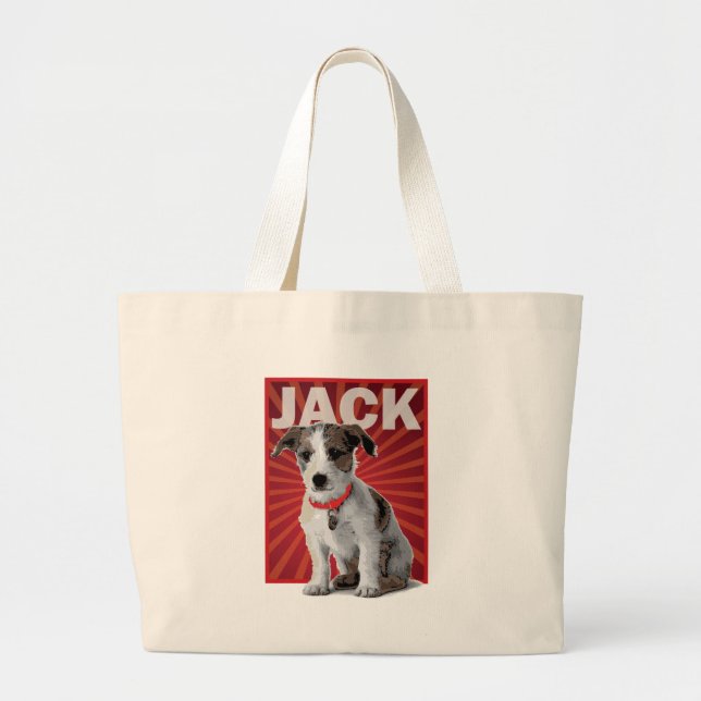 Jack Russell Terrier Pet Owner Large Tote Bag (Front)