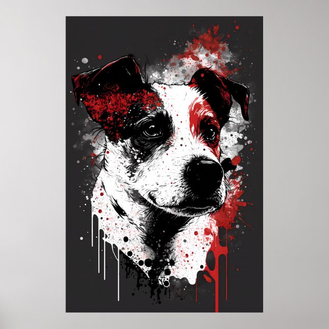 Jack Russell Terrier Portrait Poster (Front)