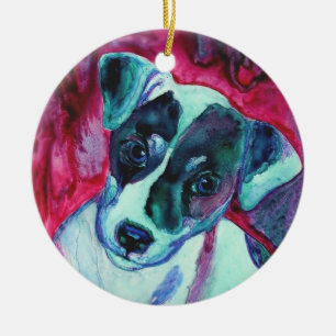 Jack Russell Terrier Pup Ornament - "Julep"