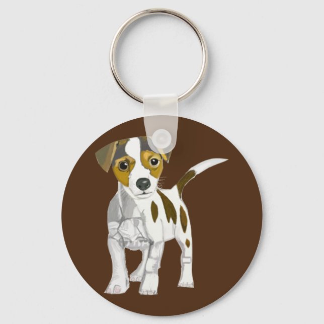 Jack Russell Terrier Puppy Key Ring (Front)