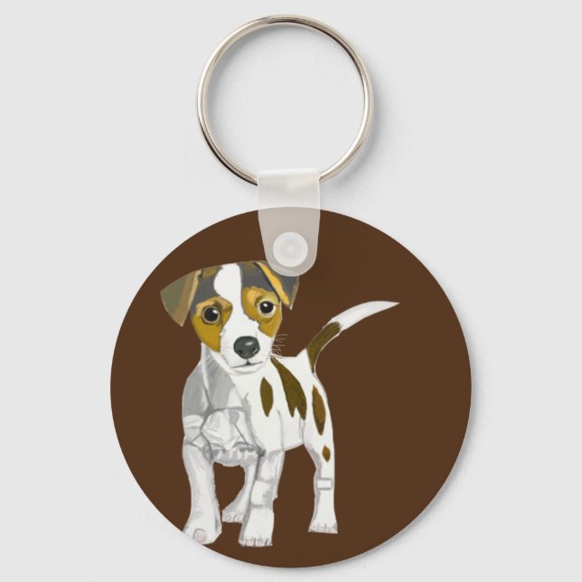 Jack Russell Terrier Puppy Key Ring (Front)