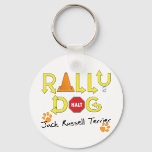 Jack Russell Terrier Rally Dog Key Ring