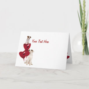 Jack Russell Terrier Really Cute Valentine Design Holiday Card