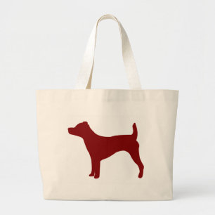 Jack Russell Terrier (Red) Large Tote Bag