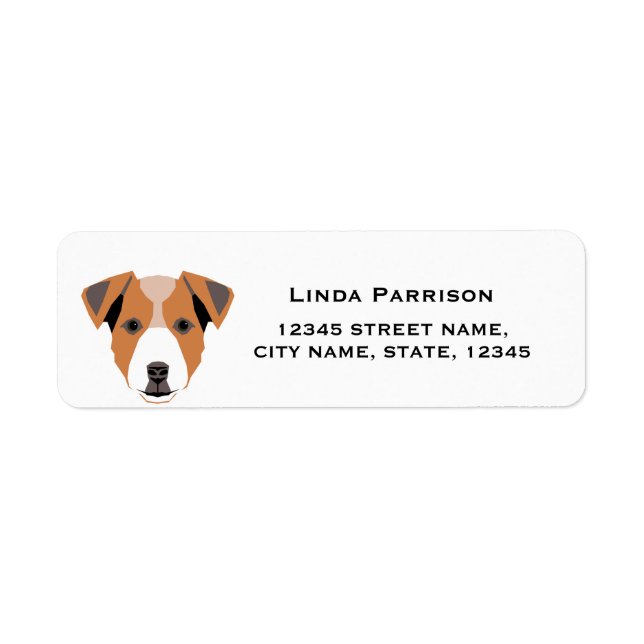 jack russell terrier return address label (Front)