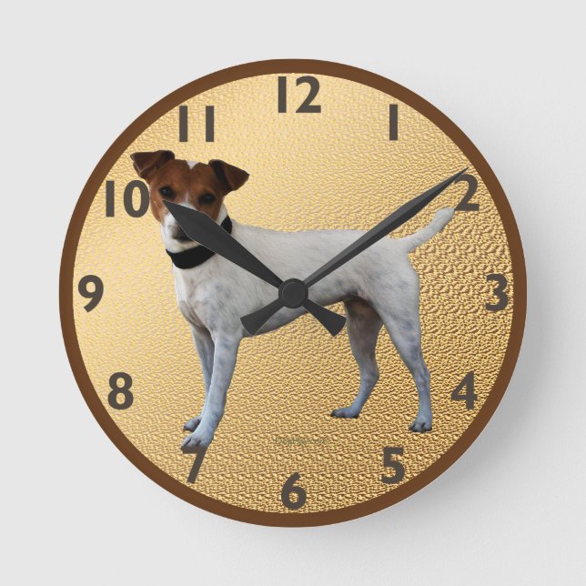 Jack Russell Terrier Round Clock (Front)