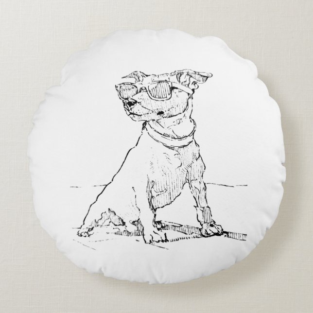 Jack Russell Terrier  Round Cushion (Front)