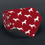Jack Russell Terrier Silhouettes Pattern Red Tie<br><div class="desc">This original Jack Russell Terriers pattern neck tie makes a great gift for dog dads! Available in a variety of colors, this cool tie makes a statement for anyone who loves a JRT. An awesome gift for the guy who wears a tie for business, or for special events like holiday...</div>