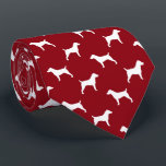 Jack Russell Terrier Silhouettes Pattern Red Tie<br><div class="desc">This original Jack Russell Terriers pattern neck tie makes a great gift for dog dads! Available in a variety of colors, this cool tie makes a statement for anyone who loves a JRT. An awesome gift for the guy who wears a tie for business, or for special events like holiday...</div>