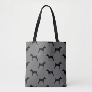 Jack Russell Terrier Silhouettes Pattern Tote Bag