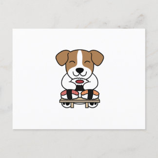 Jack Russell Terrier Sushi Lover Postcard