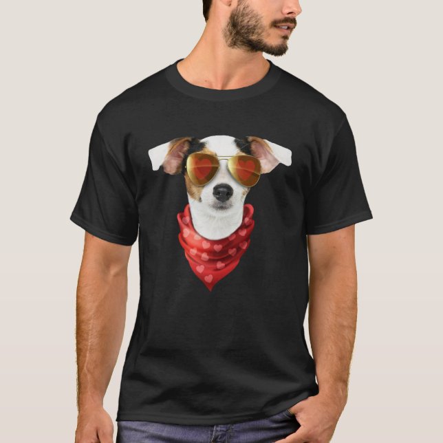 Jack Russell Terrier  Valentines Day  for Dog T-Shirt (Front)