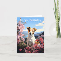 Jack Russell Terrier's Floral Haven Birthday