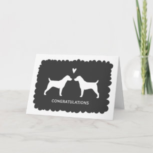 Jack Russell Terriers Wedding Congratulations Card